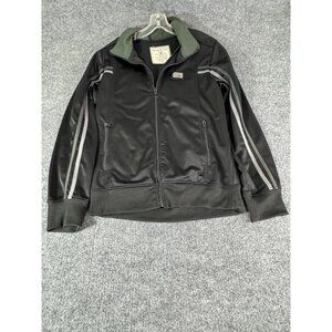 MarcEcko mens medium cut and sew track jacket black grey and white zipper pocket